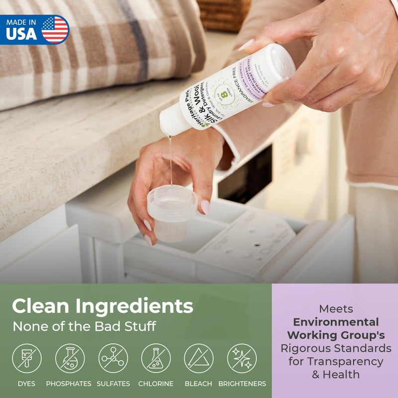 Heritage Park Laundry Essentials Heritage Park Silk & Wool Fragrance Free, Hypoallergenic, pH-Neutral Laundry Detergent â€“ Dermatologist-tested, Sensitive Skin-Friendly, Enzyme-Free, Concentrated Up to 64 loads (32 fl oz) - Image 3